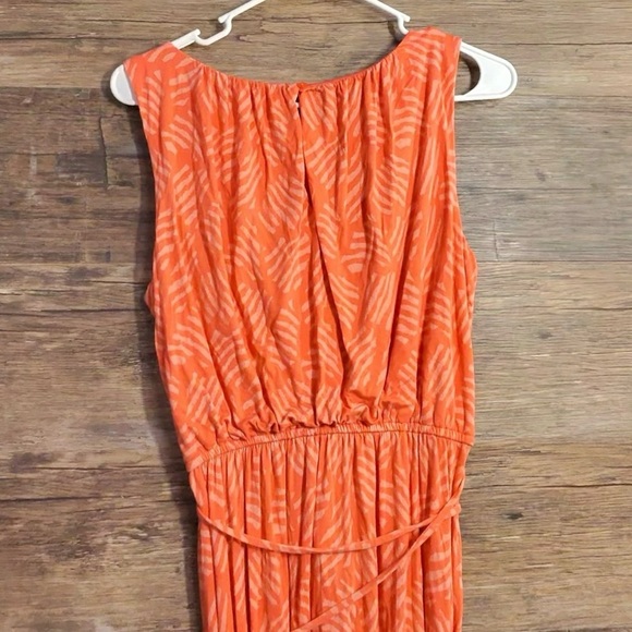 LOFT Orange Tie Front A-line Sundress - Picture 4 of 6